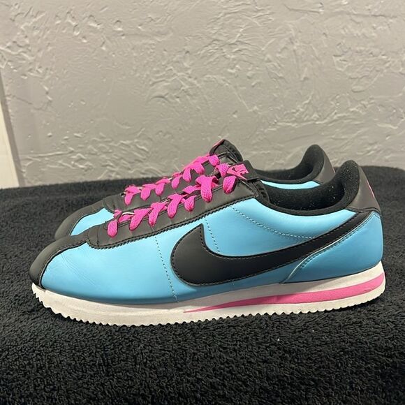 🔥🔥 NIKE CORTEZ Basic Leather “South Beach” 2018 Rare BV2527-400Men Sz 9 - EUC - Picture 5 of 14